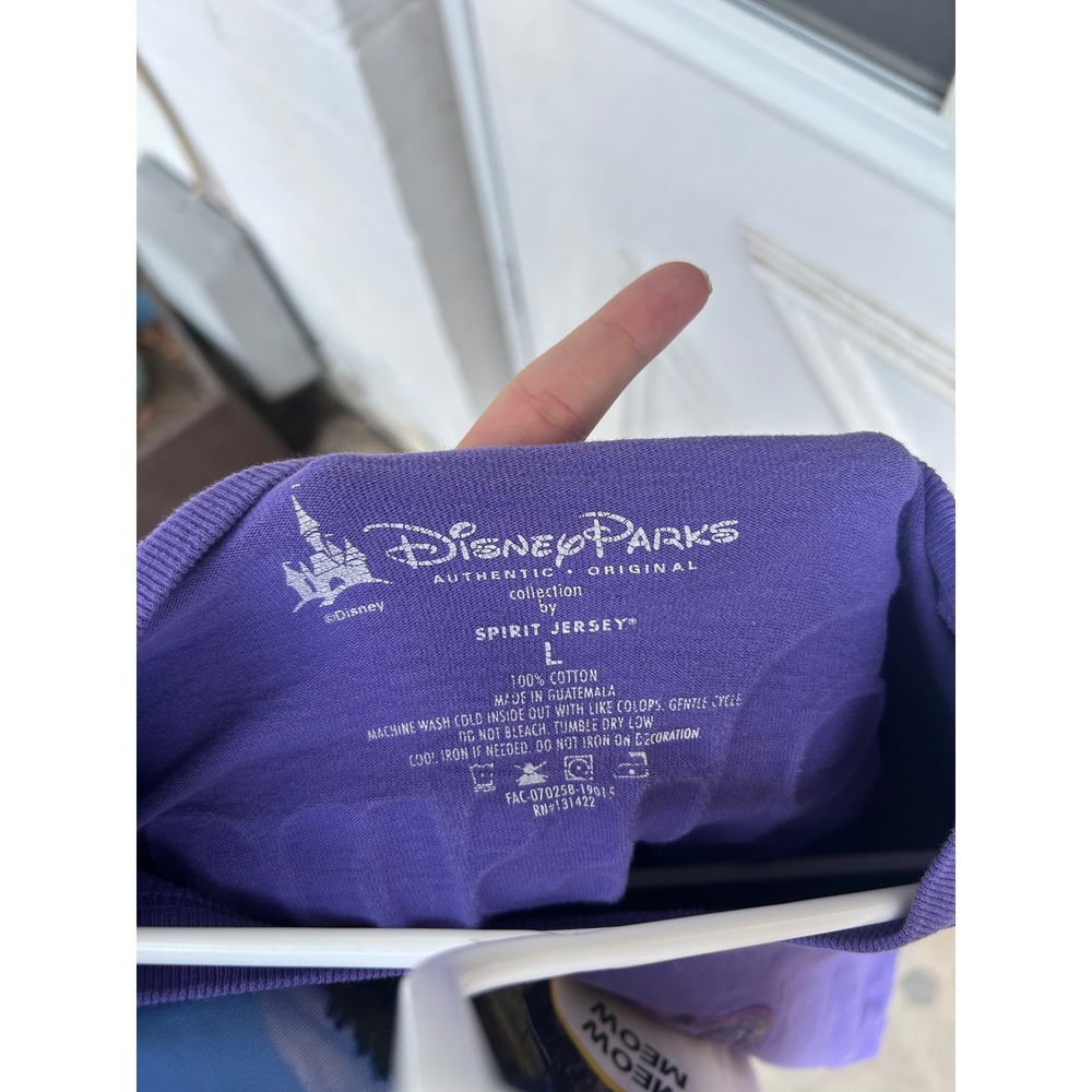 Disney Parks Spirit Jersey Walt Disney World Purple Glitter Puff Print Large - Picture 4 of 11